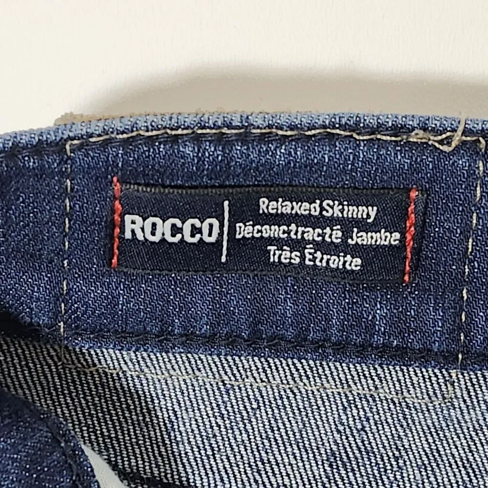 True Religion Striped Jeans Men's 38/32 Rocco Relaxed Skinny 112790 Motorcycle